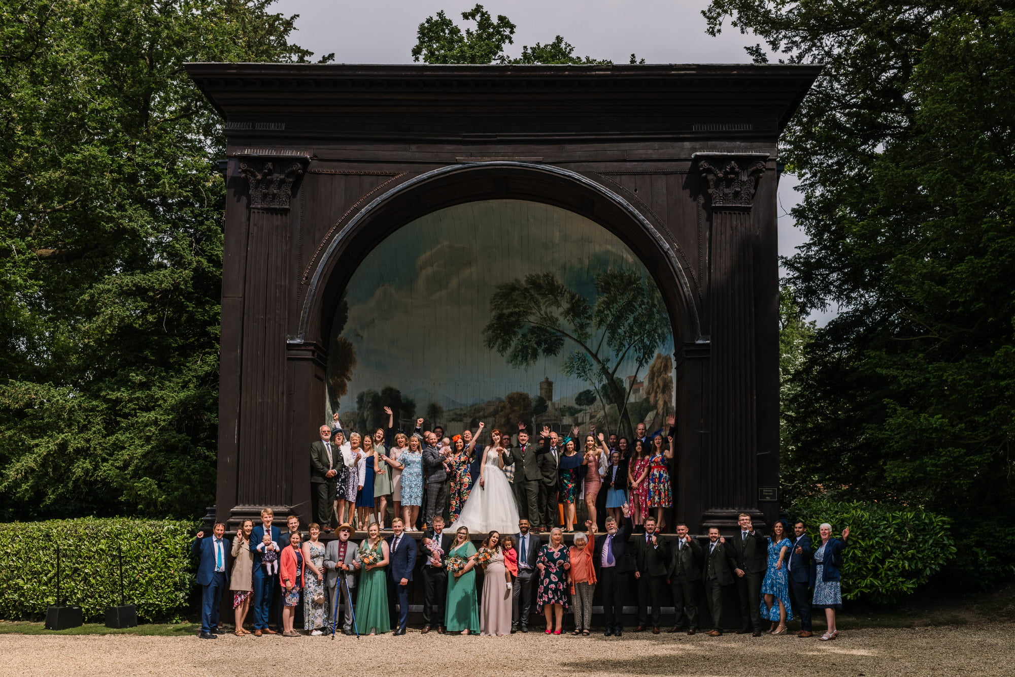 Larmer Tree Wedding group photo