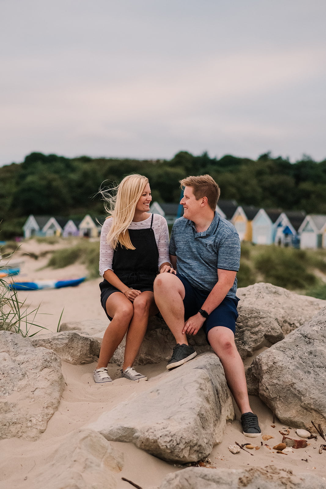 Hengistbury Head Dorset Engagement Photoshoot