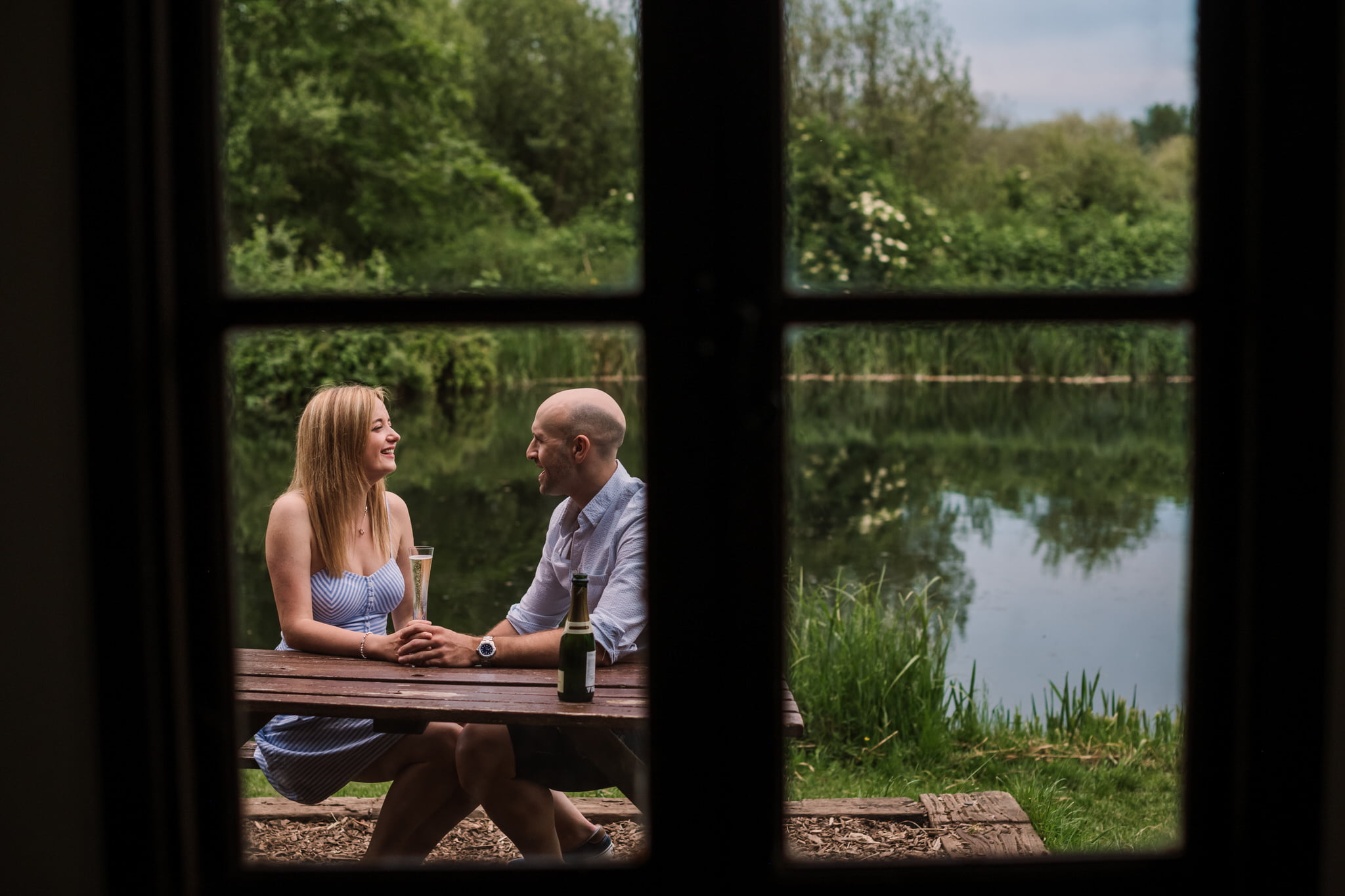 Countryside Riverside Engagement Photoshoot