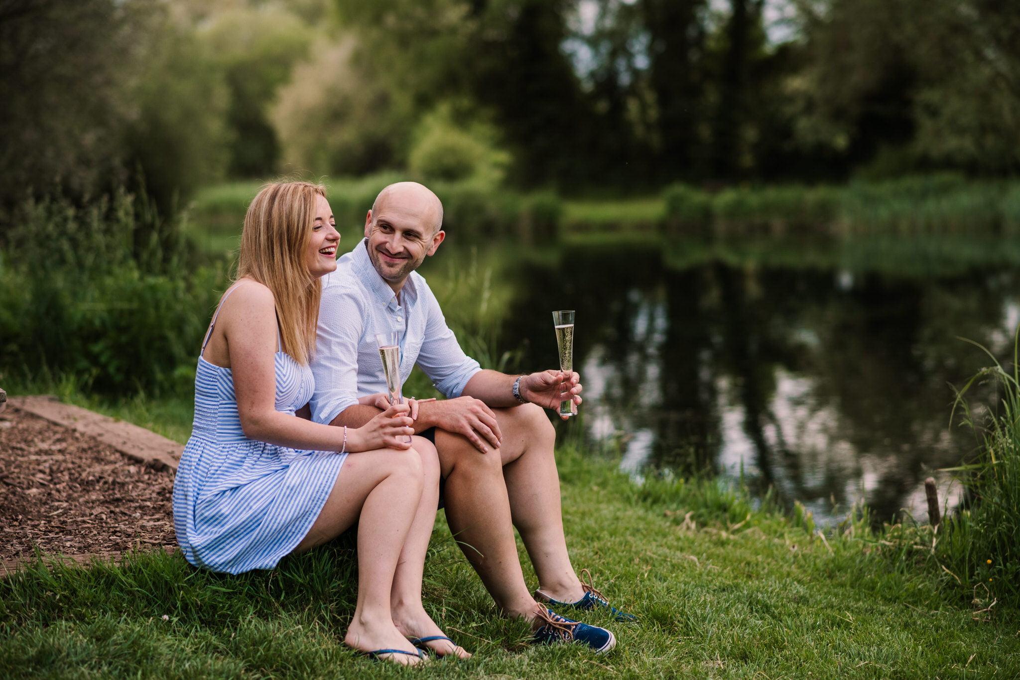 Champagne Engagement Photoshoot