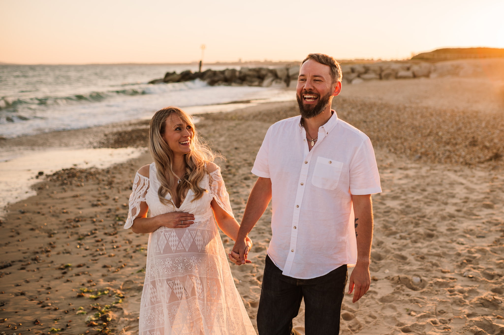 Bournemouth beach bump photoshoot