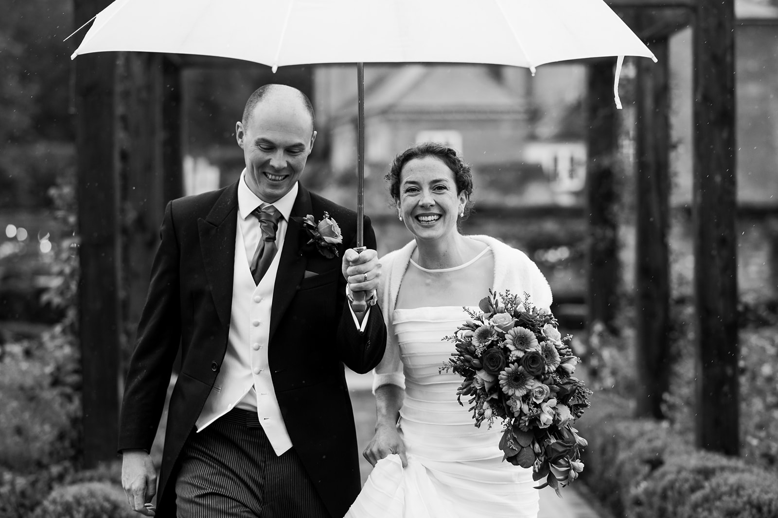 Black and white photography at Syrencot wedding