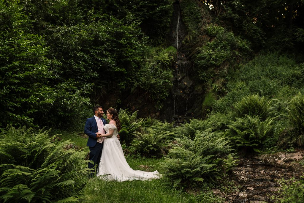 Waterfall at Hestercombe wedding