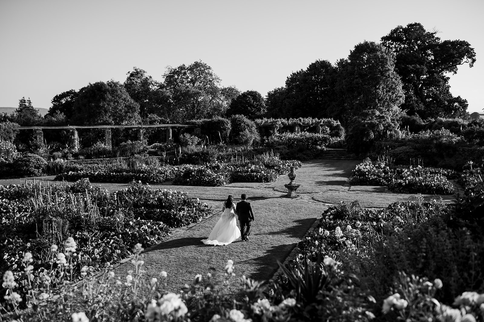 Black and white photography of Hestercombe Gardens