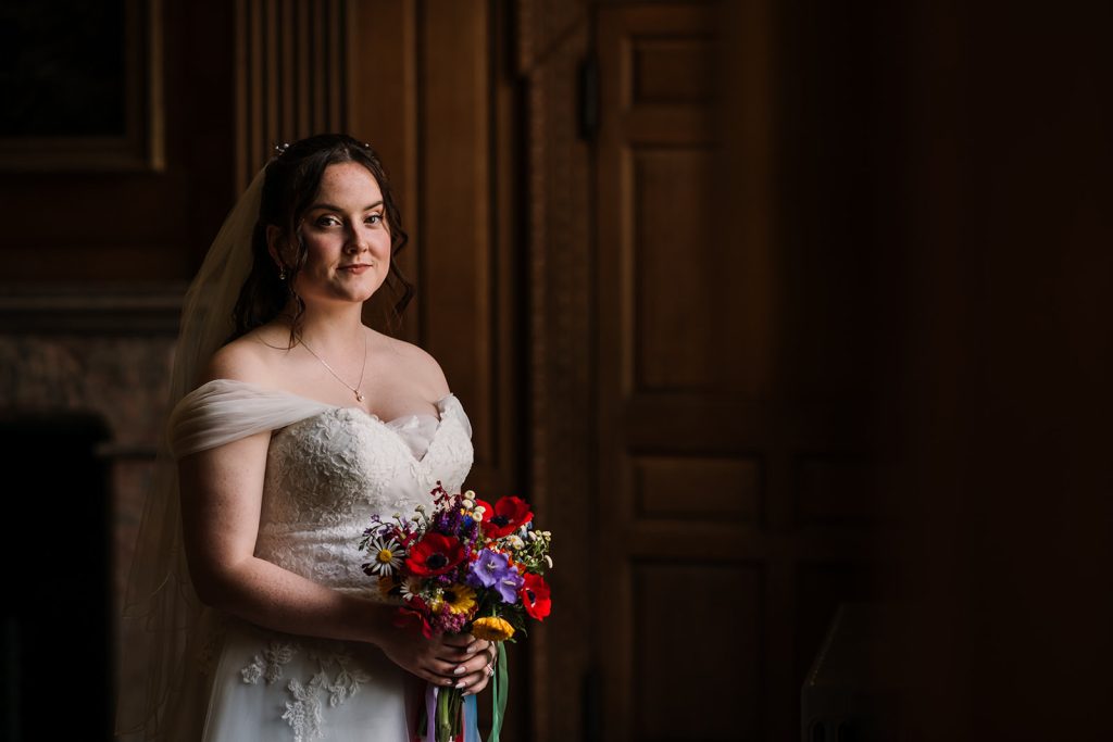 Portrait of Bride at her Hestercombe Wedding
