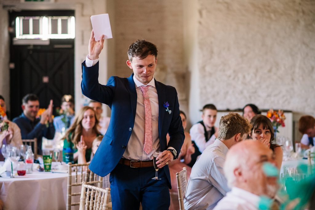 Best man at Hestercombe Wedding