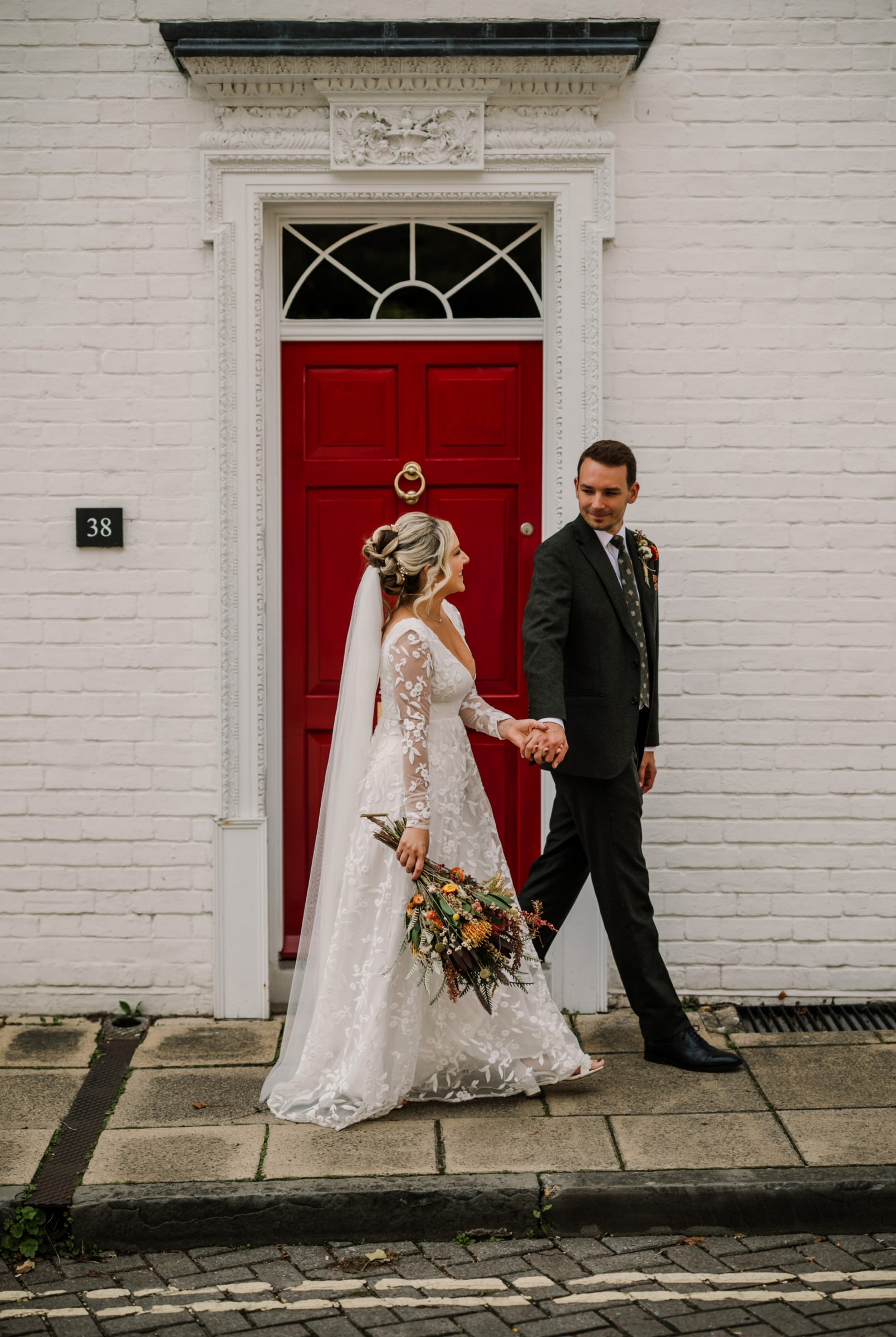 Street style wedding photography in Winchester